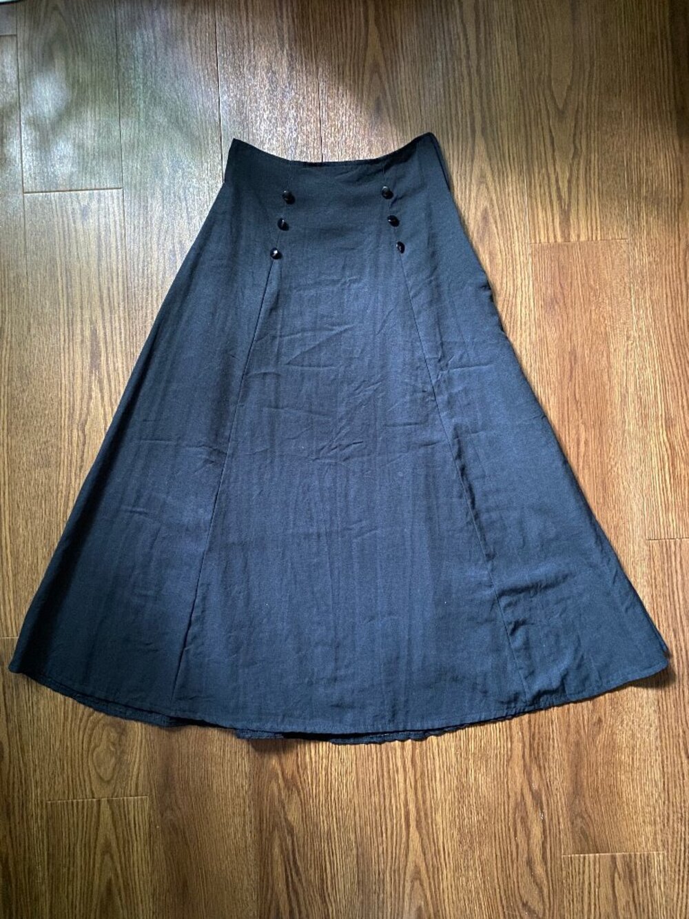 Vintage 1993 CLTO Separates Button Hip Paneled A Line Midi Skirt
